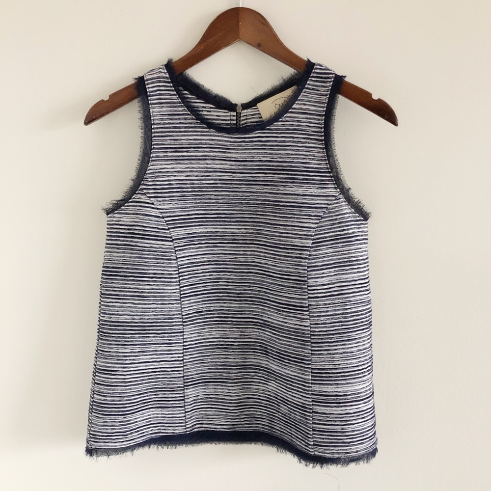 Anthro Vanessa Virginia Indira Stripe Top Blue XS